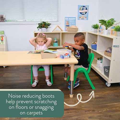Children¡¯s Factory Value Stack 9" Child Chair, Shamrock Green, 2 Pack, Stackable Ergonomic Seating Solution for Classrooms and Homeschools