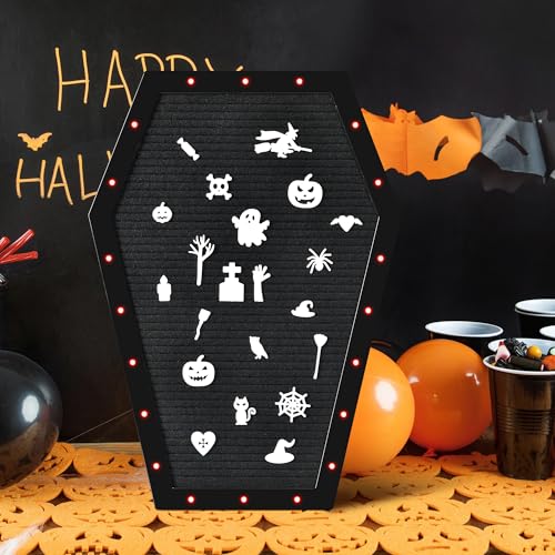Halloween Coffin Letter Board Icons - 120 Spooky Symbols for Decorations & Crafting
