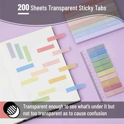 Mr. Pen Aesthetic 16 Pack Colored Gel Pens & 200 Sheets Sticky Tabs - No Bleed Highlighters for Bible Pages