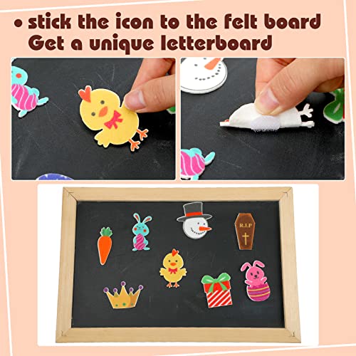 Oudain 100 Pcs Seasonal Letter Board Accessories Icons for Felt Bulletin Hawaii Independence Day Board Decoration Letterboard Accessories Holiday Small Icon Pieces Changeable with Adhesive