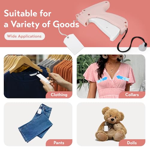 Clothing Tagging Gun Kit with 5 Needles, 1000 Fasteners — For Retail & Warehouse