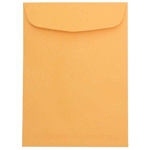 JAM PAPER 7 1/2 x 10 1/2 Open End Catalog Envelopes - Brown Kraft Manila - Bulk 500/Box