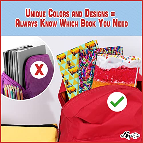 ELLOPI Light Blue Stretchable Book Cover - Jumbo Fits Most Textbooks Up to 11"