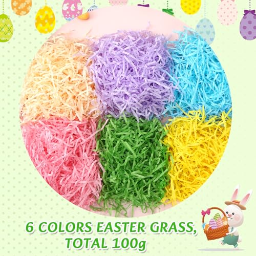 MARFOREVER 100g Colorful Easter Grass Raffia Shredded Paper