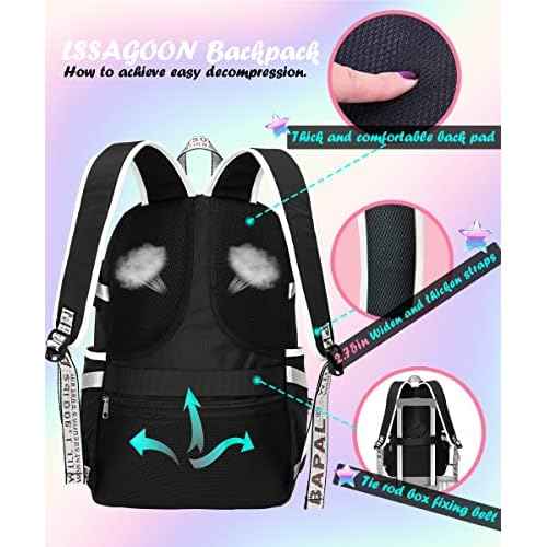 Backpack for Women Teen Kids Girls, Water Resistant Casual Daypack Fits Laptop with USB Charging Port,Cute Bookbag for Travel,School,Hiking,Gift¡¦