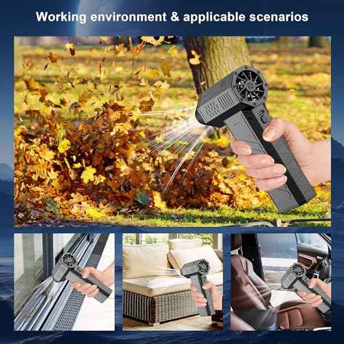 Compressed Air Duster - 110000RPM Ultra-Powerful Electric Air Duster with 3-Gear Adjustable Mini Fast Charging Air Blower for Computer Keyboard, Car Cleaning, Home, and Outdoor Use
