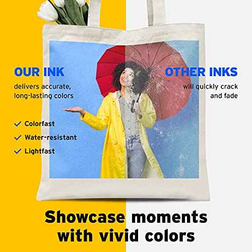 Printers Jack 700ML Sublimation Ink for EcoTank Supertank Inkjet Printer ET-2720 ET-2760 ET-2750 ET-2700 ET-3700 ET-3710 ET-3750 ET-3760 Heat Press Transfer on T-Shirt (Autofill/ICC-Free/Anti-UV)