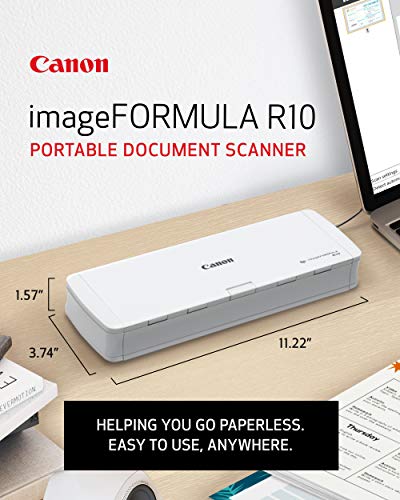 Canon R10 Portable Document Scanner with Duplex & USB Power