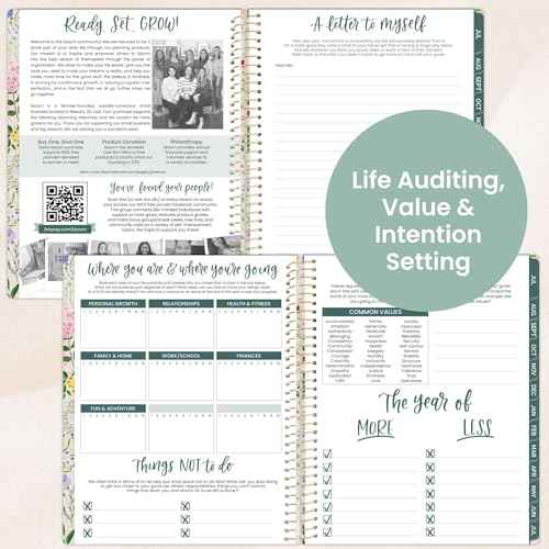 bloom daily planners 2025-2026 (8.5" x 11") Academic Year Day Planner (July 2025 - July 2026) - Weekly & Monthly Dated Agenda Organizer with Stickers & Tabs - Garden Party, Beige