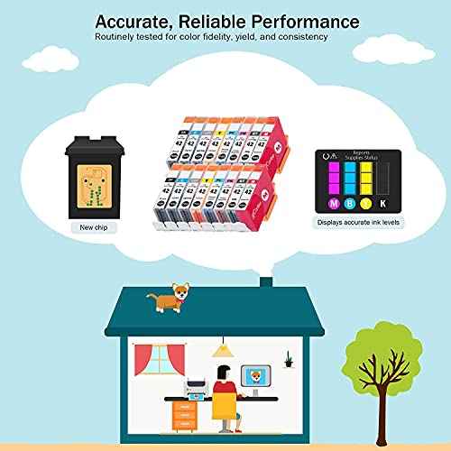 Cartlee Compatible Ink Cartridges Replacement for Canon CLI-42 PIXMA PRO-100 Pro100 100 100S CLI 42 16 Pack High Yield (2 Black, 2 Cyan, 2 Magenta, 2 Yellow, 2 PC, 2 Photo M, 2 Gray, 2 Light Gray)