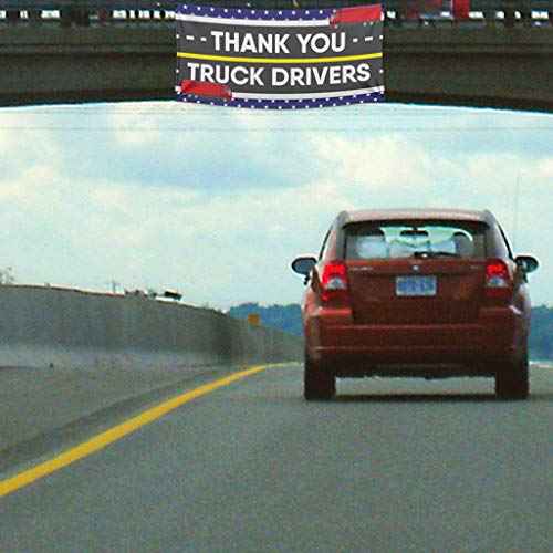 VictoryStore Waterproof - Truck Driver Appreciation - Thank You Truck Drivers Waterproof Vinyl (3x6 Feet)