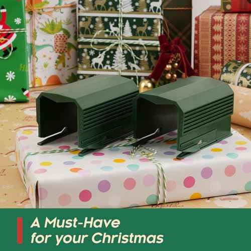 2PC Wrapping Paper Cutter Christmas Paper Roll Cutters Paper Cutter Slider Tool Set Christmas Gift Packing Wrapping Cutting Supplies for Crafting Birthday Gifts Wrap Rolls (2PC Army Green)