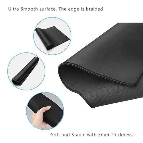[60" x 30"] Extra-Large Mouse Pads, Gaming mat - Enhance Gaming Experience with The Massive Battle mat, Waterproof, Easy-Clean, and Lint-Free, Desk mat Perfect for PC Game Tables (Black, 4XL)