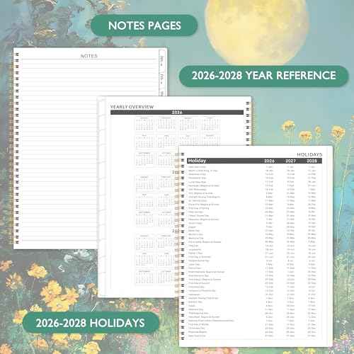 2026-2027 Monthly Planner - 2026-2027 Planner, Jan. 2026 - Dec. 2027, Monthly Planner/Calendar 2026 with Tabs, 9" x 11", Twin-wire Binding, Back Pocket, Note Pages