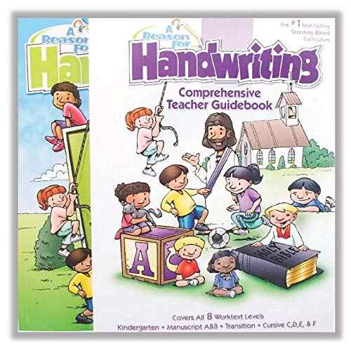 A Reason For Cursive Handwriting Workbook & Teacher Guidebook Level F, Grade 6 - Kids Writing Practice Books for 6th Graders & Beginners - Penmanship Workbooks for Homeschooling & Practicing