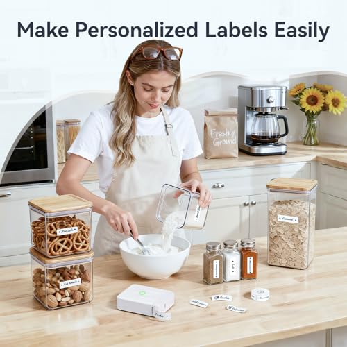 NIIMBOT D110 Mini Bluetooth Label Maker with 1 Tape – White Portable Printer