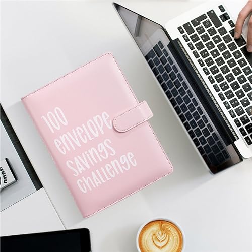Pink Luweoxy 100 Envelope Challenge Budget Binder & Savings Organizer