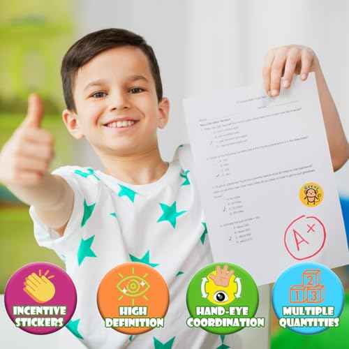 3 Rolls Motivational Stickers for Kids 1500 Pcs Round Animal Incentive Stickers for School Classroom Potty Training Rewards (Multicolour Animal)