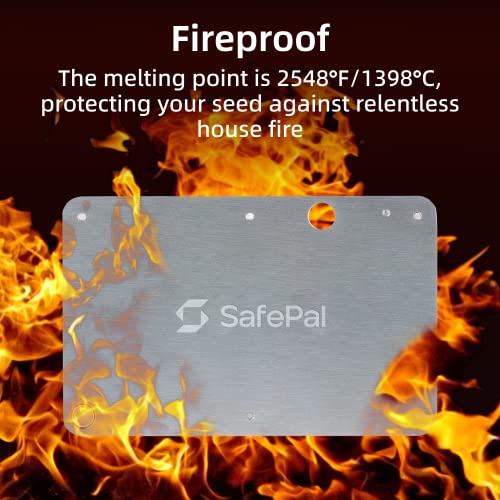 SafePal Cypher - Crypto Seed Phrase Backup, Metal Seed Board, Cold Storage for Mnemonic, Steel Bitcoin Wallet, Store up to 24 Seed Words, Compatible with BIP39 Crypto Wallets, Ledger, Trezor, Metamask