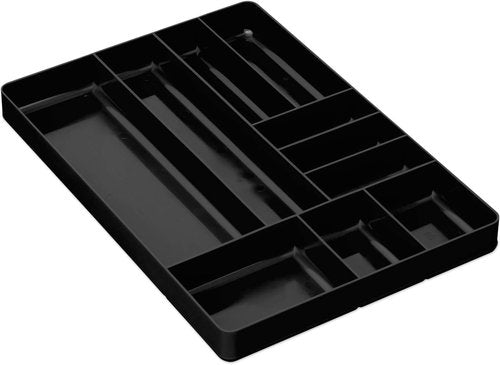 JSP Manufacturing Black Stackable Lightweight 10 Compartment Organizer Tray (2)