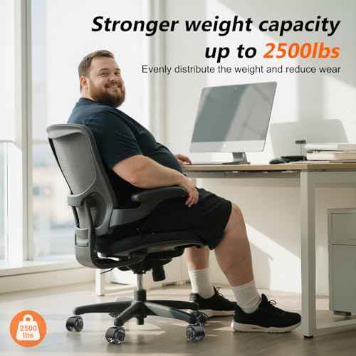 2" Replacement Wheels for Office Chair, Set of 10 Universal Size 11x22mm Roller Blade Wheels for Computer Gaming Chair, Carpet & Hardwood Floors, Quiet Heavy-Duty Smooth (Black)