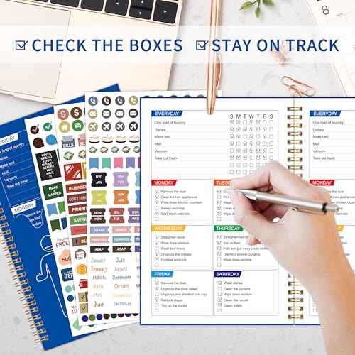 ADHD Cleaning Planner, Cleaning Schedule and Checklist, Undated Daily and Weekly Household Cleaning Checklist Planner, Organize Your Home to Keep Neat and Stress-Free