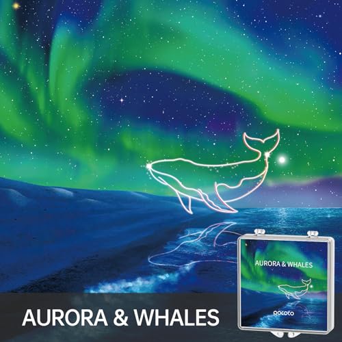 POCOCO Aurora and Deep Sea Series Galaxy Star Projector Night Light Discs: Realistic Galaxy Patterns, 5K Ultra HD, 96% Light Transmission, High Brightness - 6-Piece Pack (Projector Not Included)