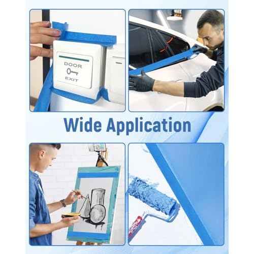 Painter's Tape 12 Rolls (Totaling 660 Yards) 1.88 inches x 55 Yards Blue Masking Tape for General Purpose Wall Painting, Home Improvement