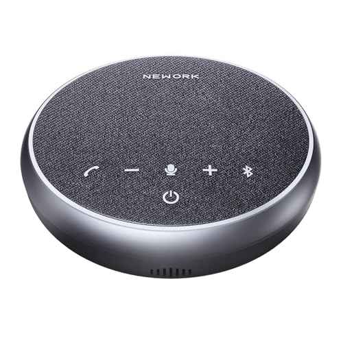 Bluetooth Conference Speakerphone with Microphone, 3 Mics with 360¡Æ Voice Pickup, 12H Call Time, Noise Reduction, USB-C Plug & Play, Portable Design, Compatible with Windows, iOS