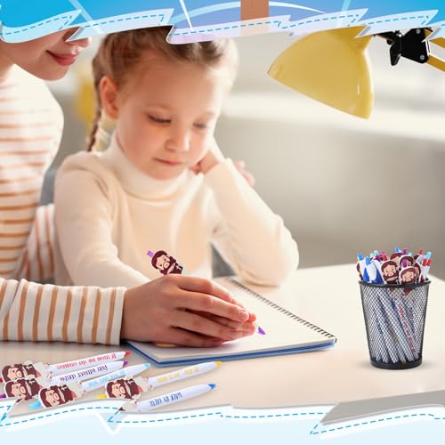 200 Pcs Christian Jesus Pens Bulk, Bible Verse Ballpoint Pen for Kids, Cute Jesus Ballpoint with Inspiring Quote, Religious Church Gift for Operation Christmas Box, Christmas Stocking