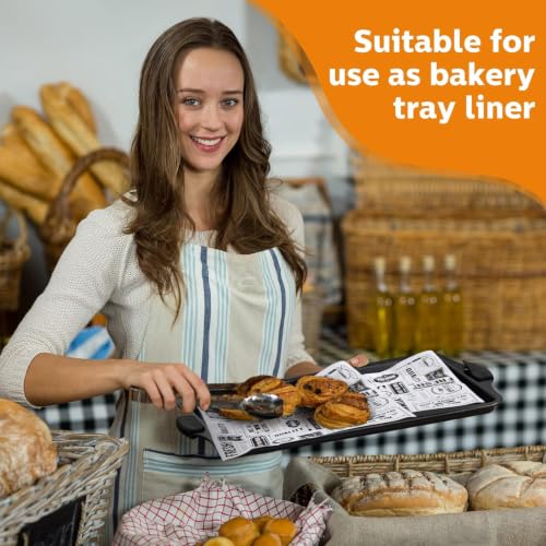 2000 Pieces Newsprint Wax Sheets Newspaper Food Wrap Paper,White