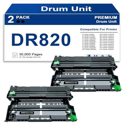 DR820 Drum Unit Compatible for Brother DR-820 DR820 | Replacement for MFC-L5900DW HL-L6200DW HL-L5200DW HL-L6200DW HL-L5100DN Printer ,2-Pack(Not Toner Cartridge)