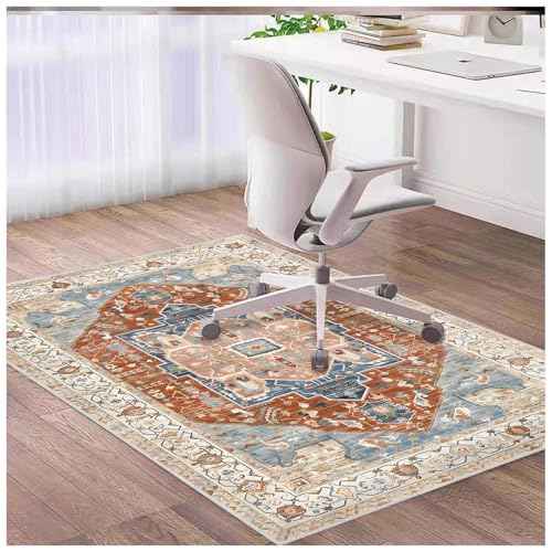 Office Chair Mat for Hardwood Floor,Desk Chair Mat for Rolling Chairs,Computer Gaming Chair Mat Rectangular Office Rug,Anti Slip Non-Curve Floor Protector for Home Office.(2.9ftx3.9ft)