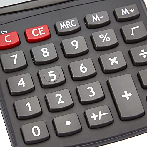 Black 8-Digit LCD Desktop Calculator - Portable & Easy to Use, 1-Pack