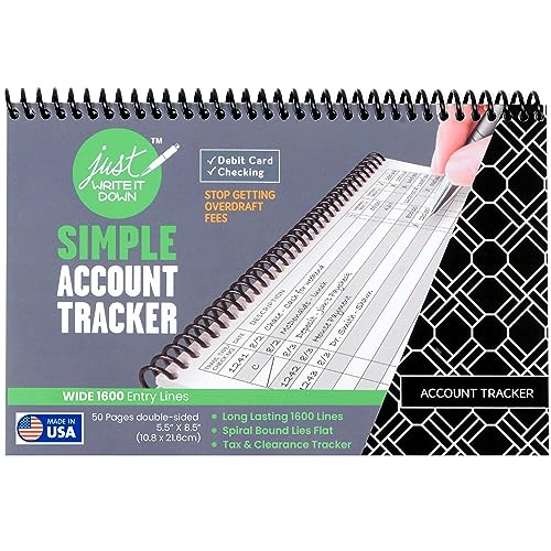 The Superior Register Simple Account Tracker - 1-Pack Black Wide Edition