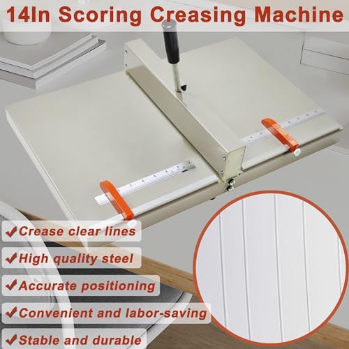 Manual Paper Creasing Machine with Adjustable Blocks for Cardstock & Photos