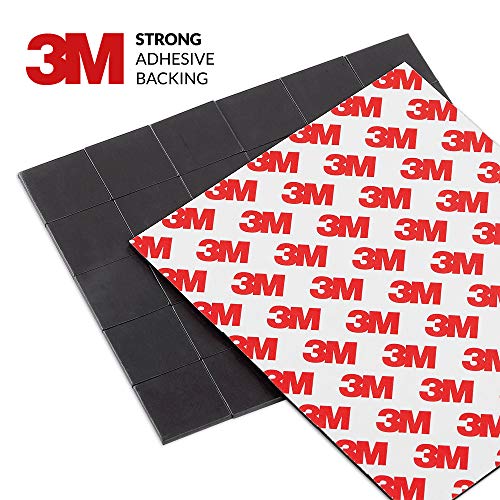 120 Magnetic Squares with 3M Adhesive Backing - 20x20x2mm DIY Magnets on Tape Sheets