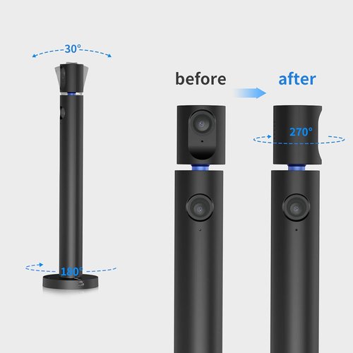CZUR Halo Webcam - Professional 1080P USB Camera with Microphone | 90° View, Plug & Play, Windows/Mac Compatible
