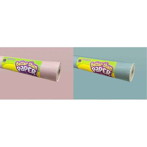 Light Mauve and Calming Blue Better Than Paper Bulletin Board Rolls