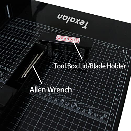 A4 12-Inch Heavy Duty Guillotine Paper Cutter - 400 Sheets Capacity, Steel Base, Black - TEXALAN