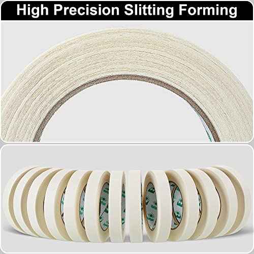 Leelosp 25 Rolls Masking Tape Bulk General Purpose Masking Tape Paint Craft Painter Artist Multi Use School Classroom Supplies, 0.75 Inch x 55 Yards, 1375 Yards Total (Beige)