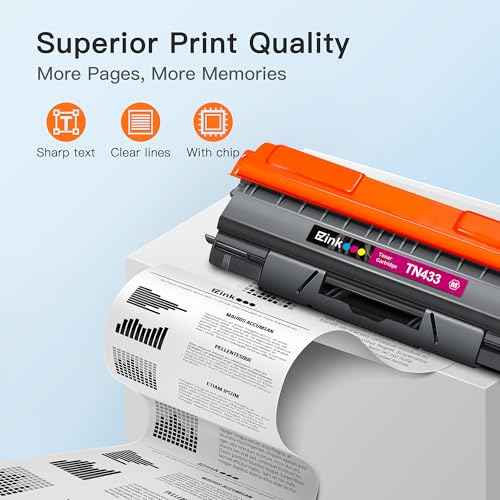 E-Z Ink Compatible Toner Cartridge Replacement for Brother TN-433 TN433 TN433bk TN431 Compatible with HL-L8260CDW HL-L8360CDW MFC-L8610CDW MFC-L8900CDW (1 Magenta, 1 Pack)