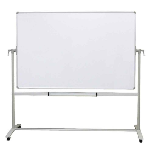 VIZ-PRO Double-Sided Non-Magnetic Office Whiteboard/Mobile Easel, 60 x 36 inches, Steel Stand