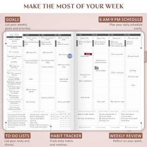 Legend Hourly Schedule Planner PRO Dated Jan 2026-Jan 2027 ? Deluxe Weekly & Daily Organizer with Time Slots. Appointment Book Journal for Work & Time Management, A4 Hardcover, Rose Gold