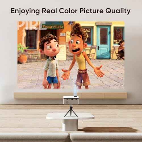 Mini Projector Portable Projector Full HD 1080P Supported, Home Theater Projector Compatible with TV Stick, Phone, Games, HDMI, AV