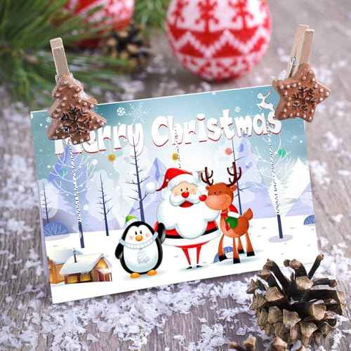 32 Christmas Card Bulk 2025 Special Xmas Season, Assorted Christmas Card Box with Envelopes, Matching Stickers Holiday Greeting Cards with Blank Inside - 4 x 6 Inch Perfect to Send Warm Holiday Wishes to Family Business Friends