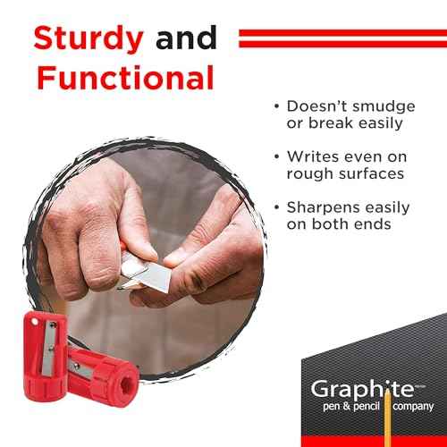 GRAPHITE Hard Lead Carpenter Pencils Bulk - (72) Pieces Lumber Wooden Pencil #2 (HB) - Neon Orange