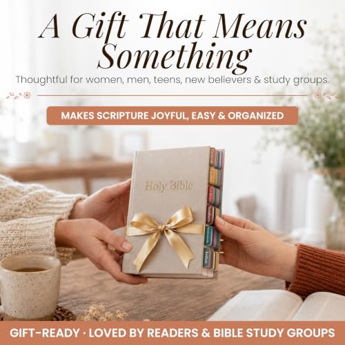 90 Christian Bible Tabs Boho Version with Blank & Pre-Labeled Tabs - Waterproof & Durable, Large Print for Bible Study & Devotion