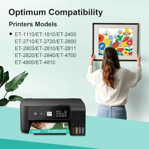 522 Refill Ink Bottle Replacement for Eps 522 with ET-2720 ET-2800 ET-2803 ET-2840 ET-4700 ET-4800 ET-4810 Printers(3C 3M 3Y)
