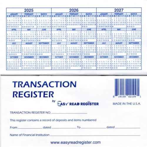 Checkbook Registers, 25-26-27 Calendars, Made in USA (12)